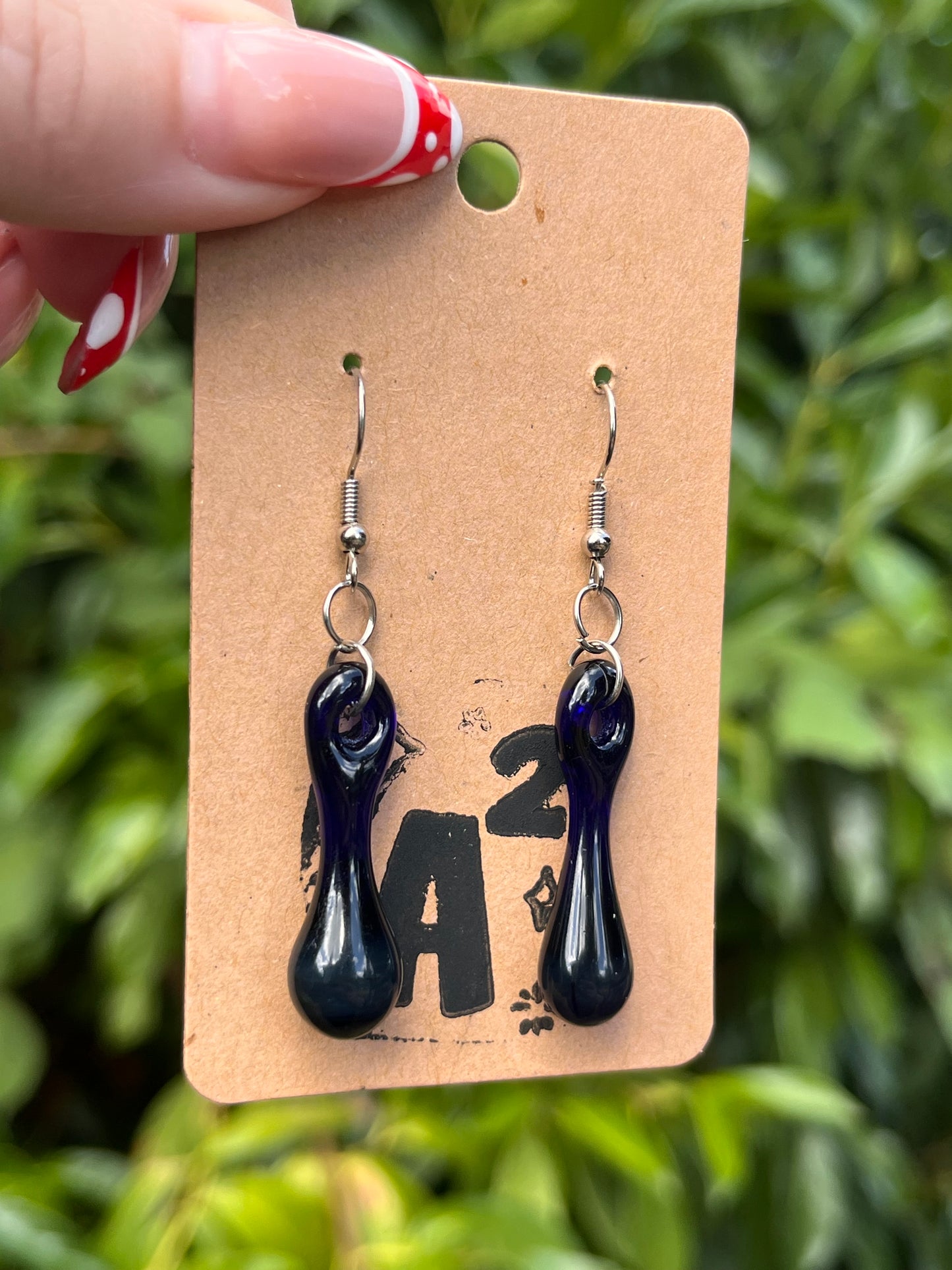 cobalt drop earrings