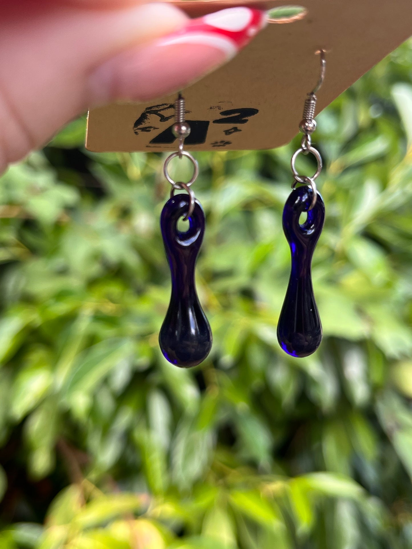 cobalt drop earrings