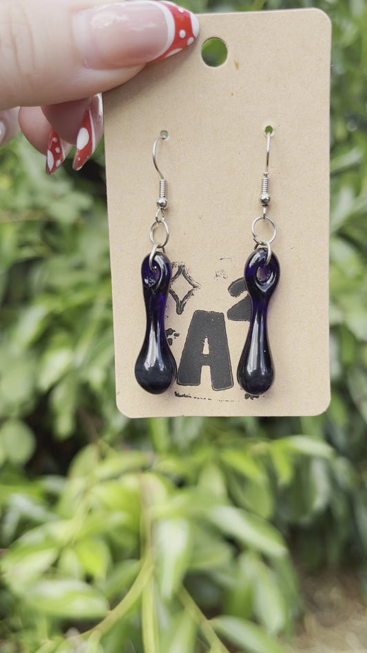 cobalt drop earrings